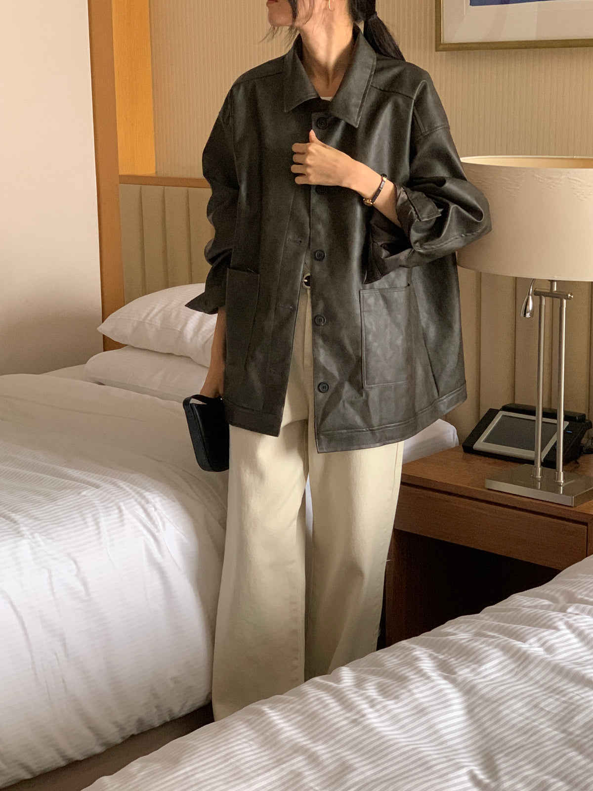 MOMS WEAR BEST SELLER Long leather jacket