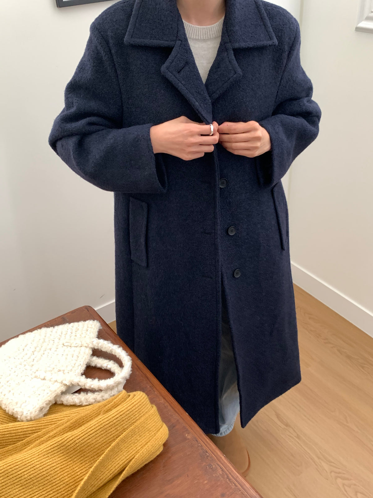MOMS WEAR Wool long coat