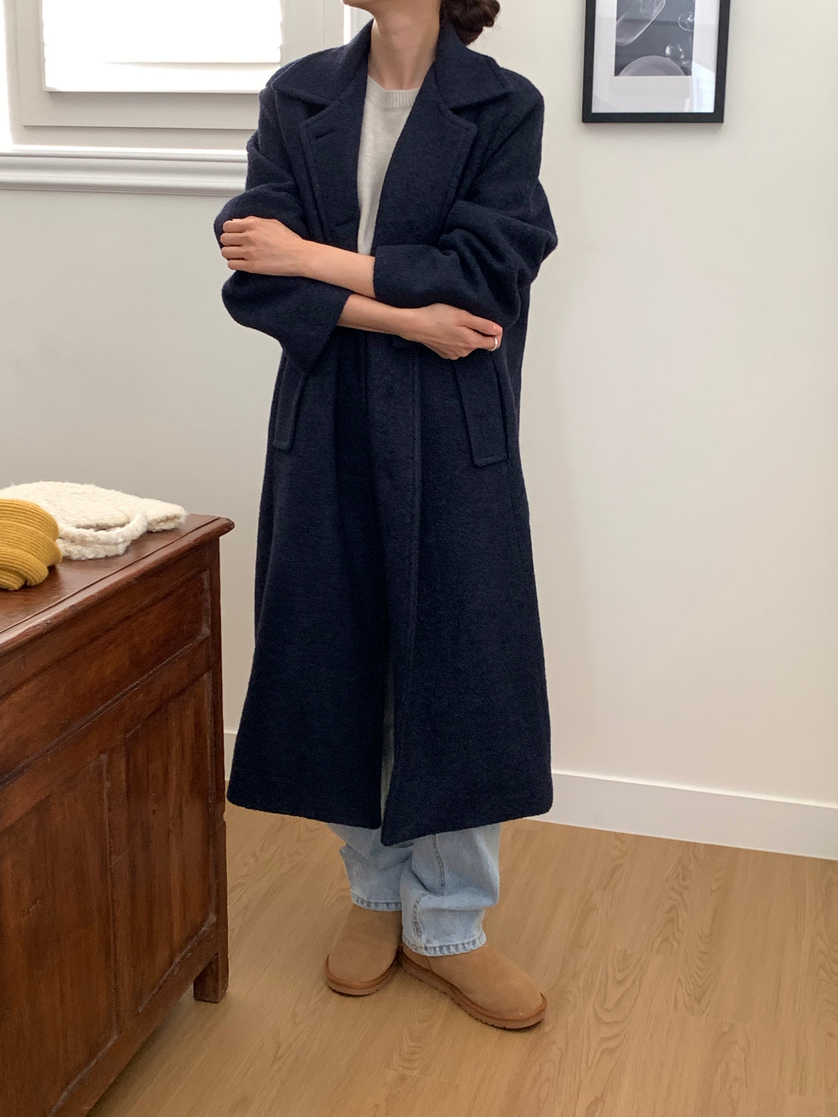 MOMS WEAR Wool long coat