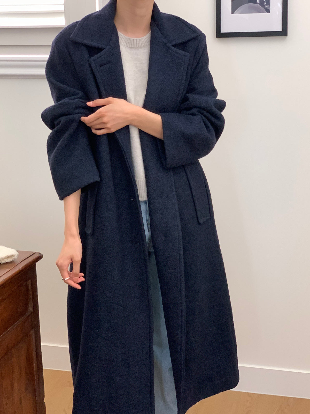 MOMS WEAR Wool long coat