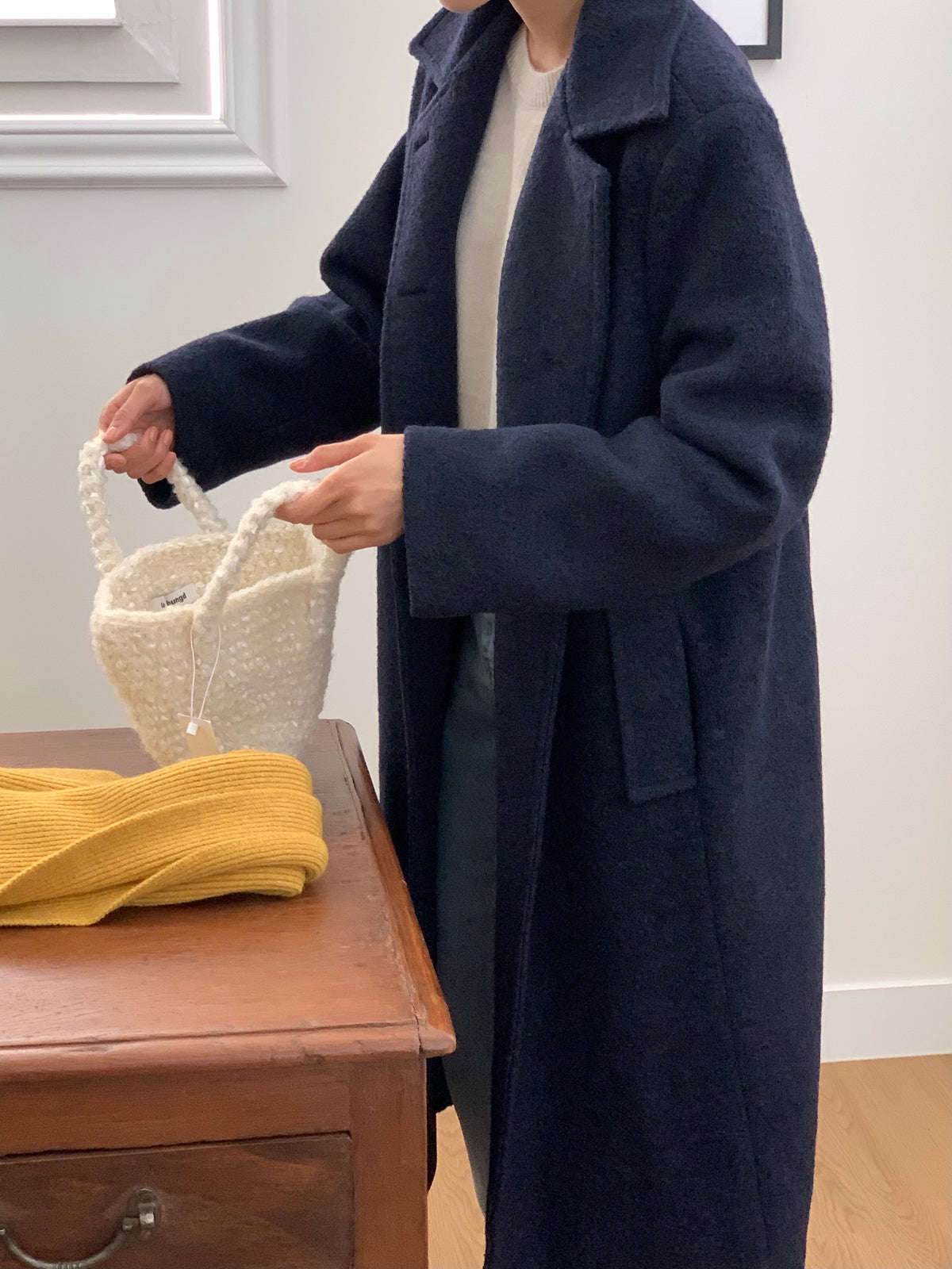 MOMS WEAR Wool long coat