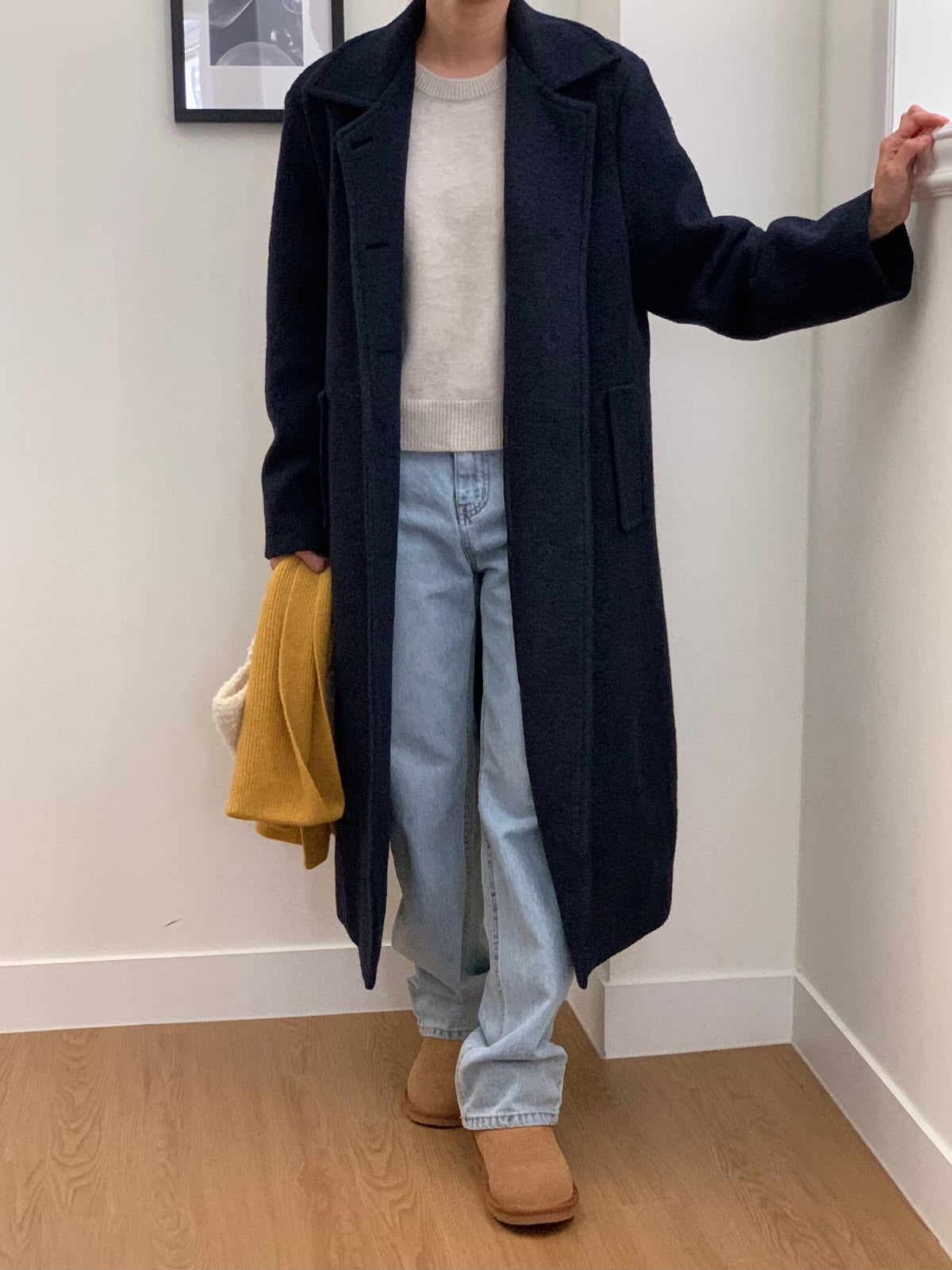 MOMS WEAR Wool long coat