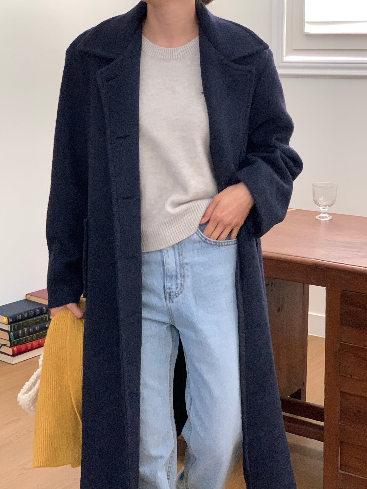 MOMS WEAR Wool long coat
