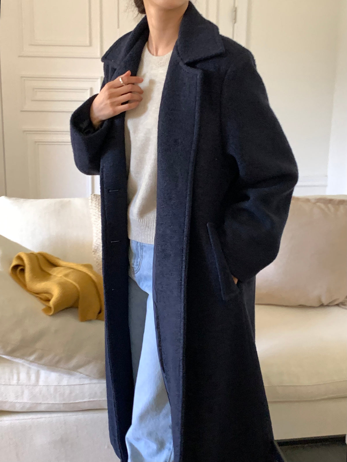 MOMS WEAR Wool long coat