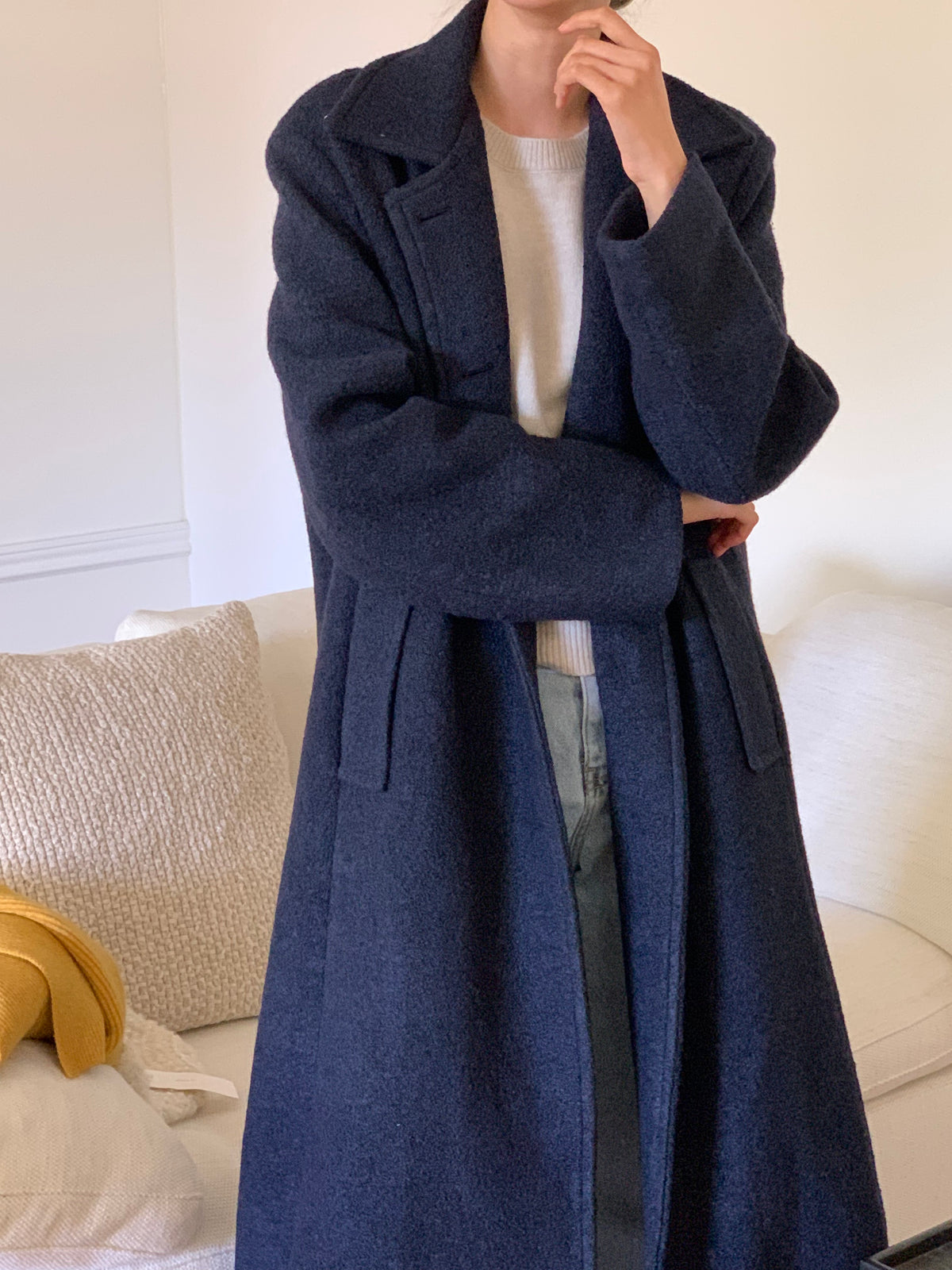 MOMS WEAR Wool long coat