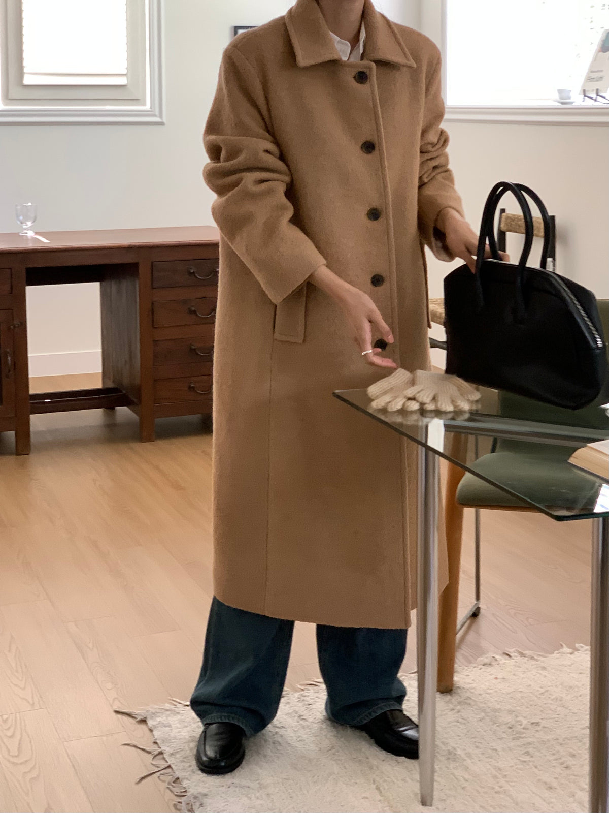 MOMS WEAR Wool long coat