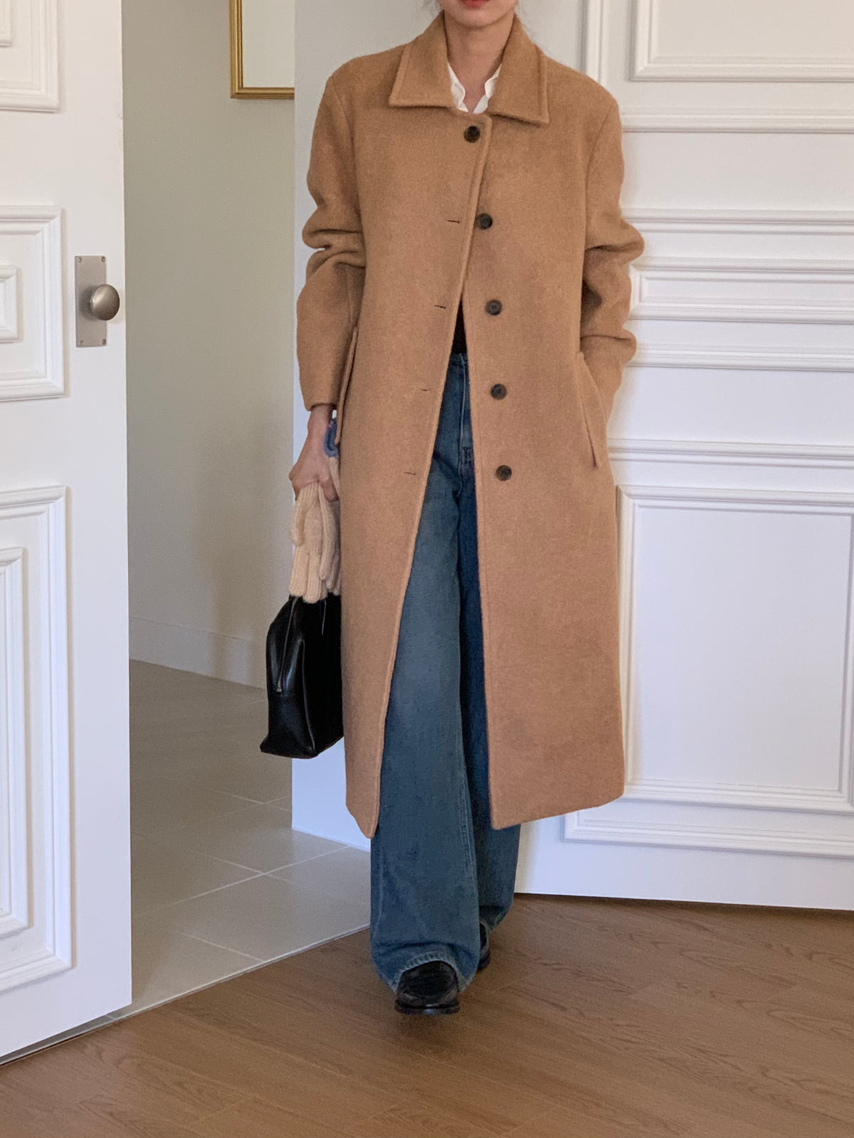 MOMS WEAR Wool long coat