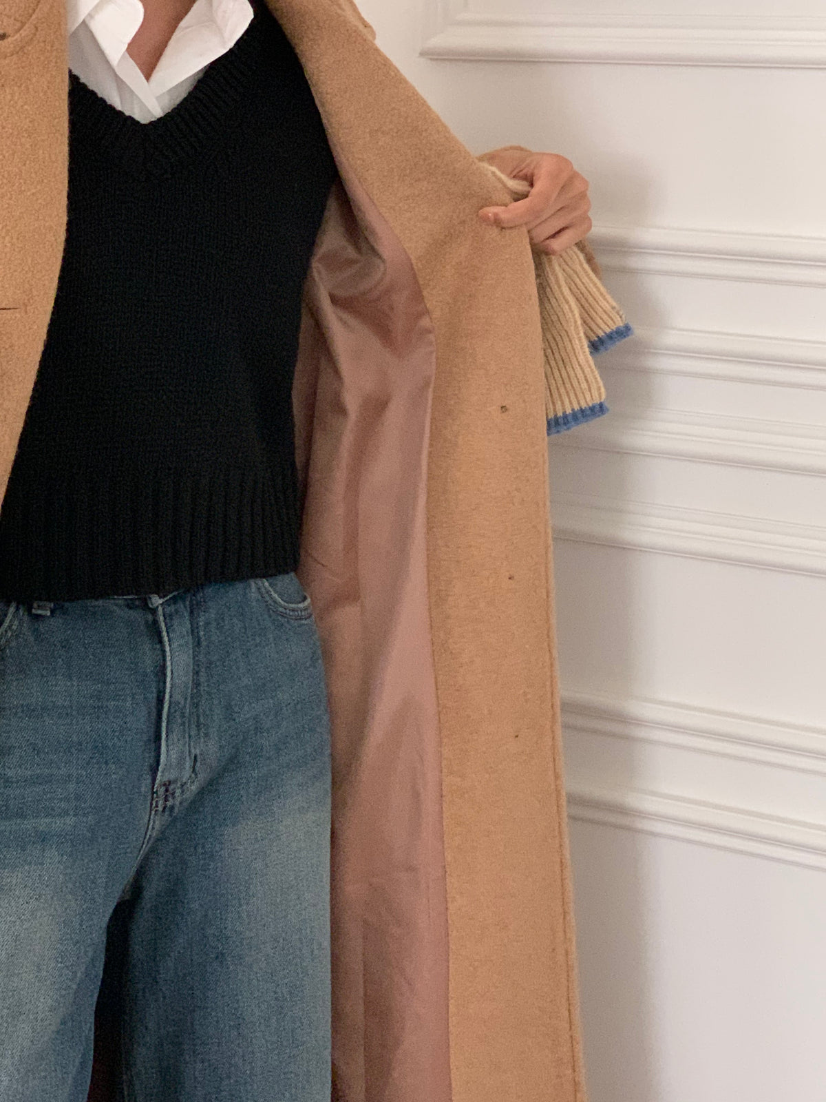 MOMS WEAR Wool long coat