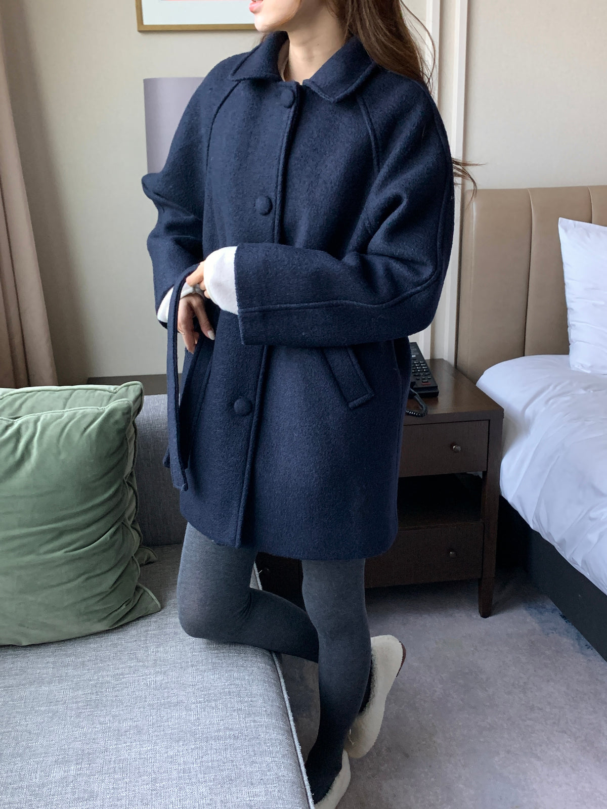 MOMS WEAR Wool middle coat