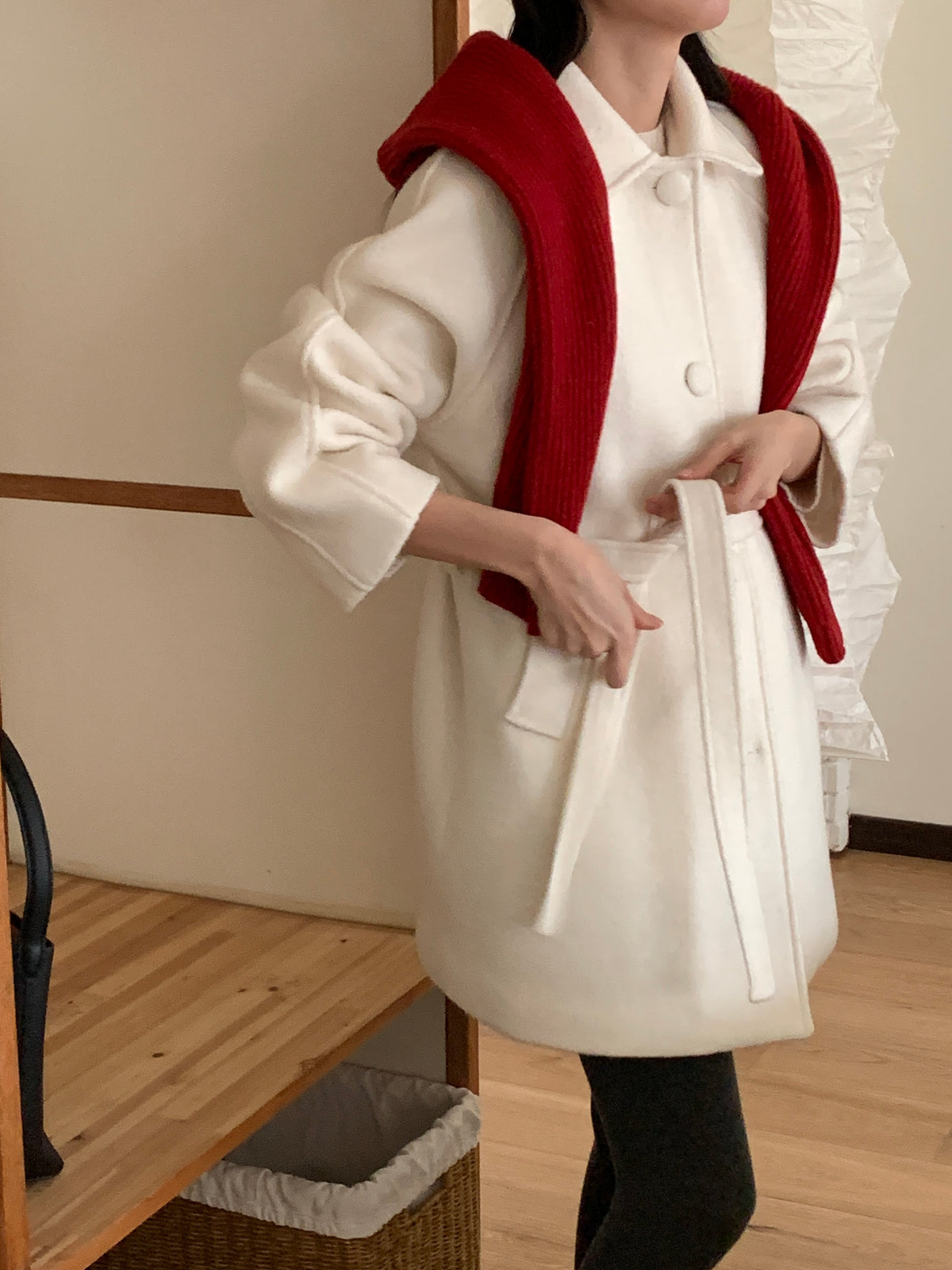 MOMS WEAR Wool middle coat