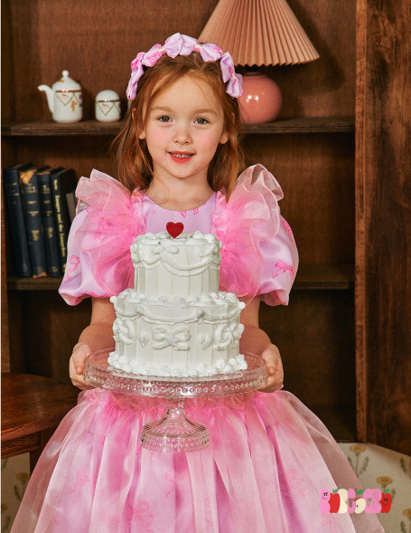 BEBEBEBE 2024 BIRTHDAY SERIES Pink birthday dress