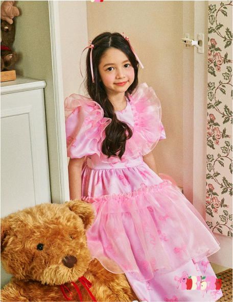 BEBEBEBE 2024 BIRTHDAY SERIES Pink birthday dress