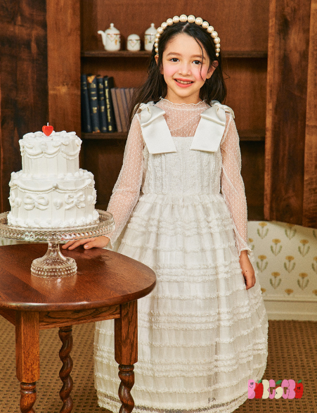 BEBEBEBE 2024 BIRTHDAY SERIES White birthday dress