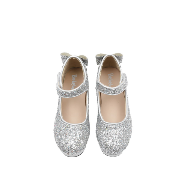 BEBEBEBE 2024 BIRTHDAY SEIRES Silver glitter ribbon shoes