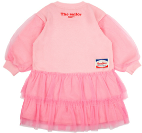 BEBE DE PINO Pink bunny baby tutu jersey dress