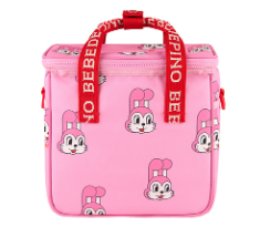 BEBE DE PINO All over pink bunny cooler bag