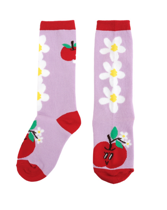 BEBEBEBE 2024 PRE-SUMMER  Apple flower knee knee socks