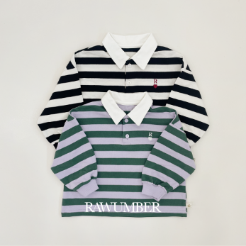 RAWUMBER 2024 Spring Stripe Polo Shirt