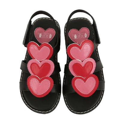 BEBEBEBE 2024 SUMMER Double heart shoe