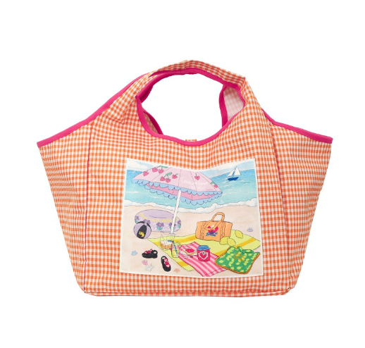 BEBEBEBE 2024 SUMMER Check waterproof bag (Orange)