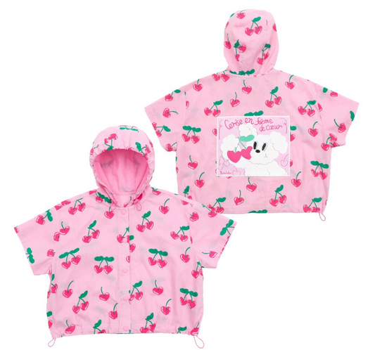 BEBEBEBE 2024 SUMMER Heart cherry hoodie