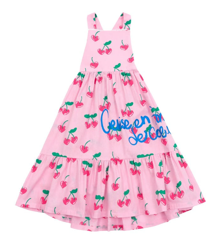 BEBEBEBE 2024 SUMMER Heart cherry sleeveless frill dress