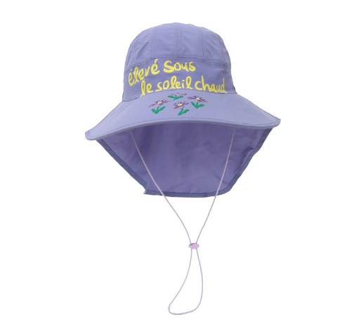 BEBEBEBE 2024 SUMMER Purple flower sun hat
