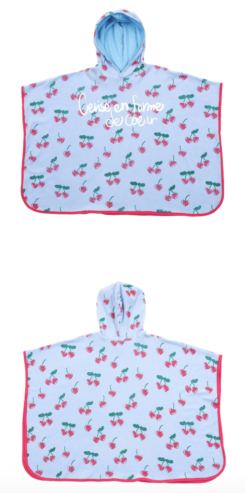 BEBEBEBE 2024 SUMMER Heart cherry towel hoodie