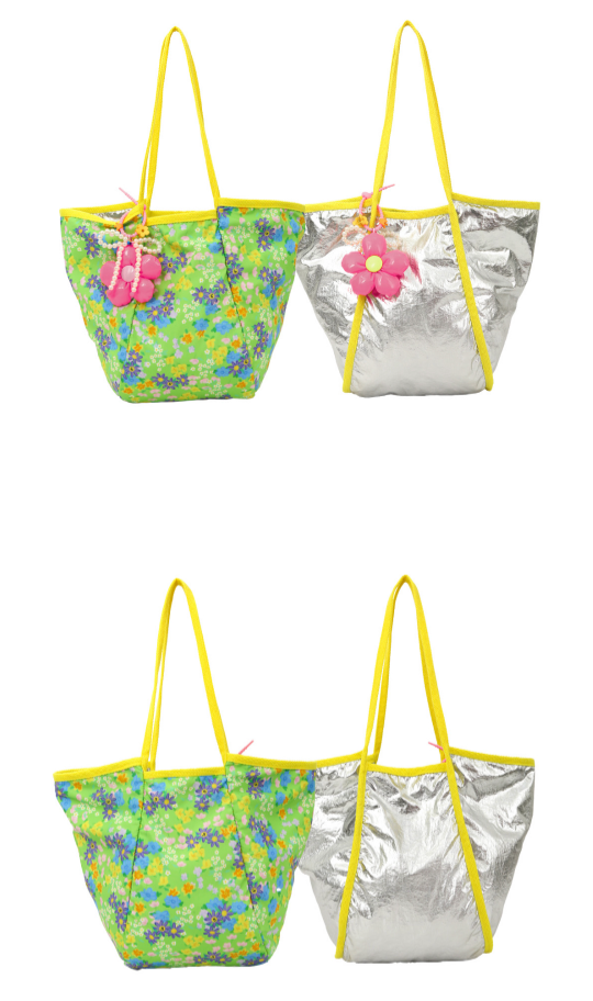 BEBEBEBE 2024 SUMMER Strawberry flower reversible bag