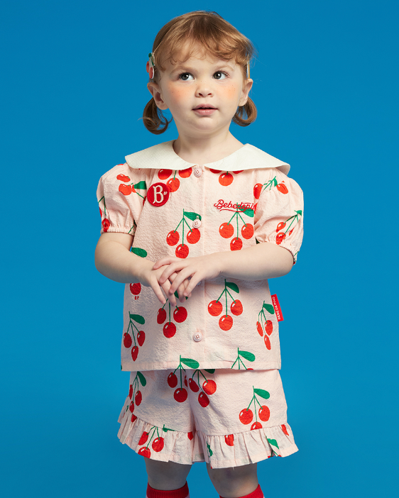 BEBE DE PINO All over cherry baby frill culottes pants