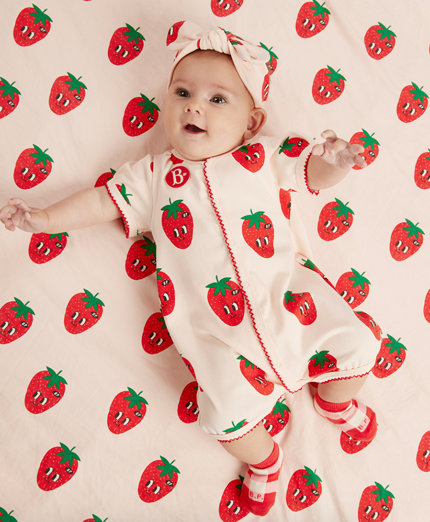 BEBE DE PINO All over fraises newborn set