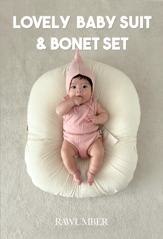 RAWUMER SUMMER Lovely Baby Suit & Bonet Set