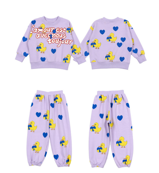 BEBEBEBE PRE FALL Heart duck training Top & Bottom