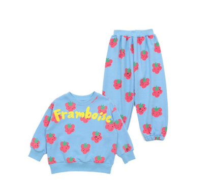 BEBEBEBE 2024 Berry pattern sweatshirt & pants