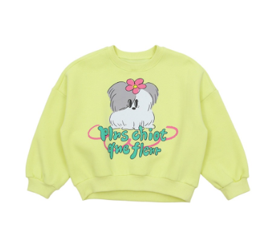 BEBEBEBE WINTER  Flower puppy sweatshirt