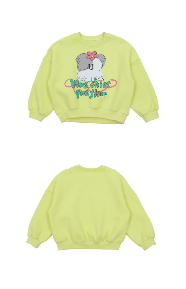 BEBEBEBE WINTER  Flower puppy sweatshirt