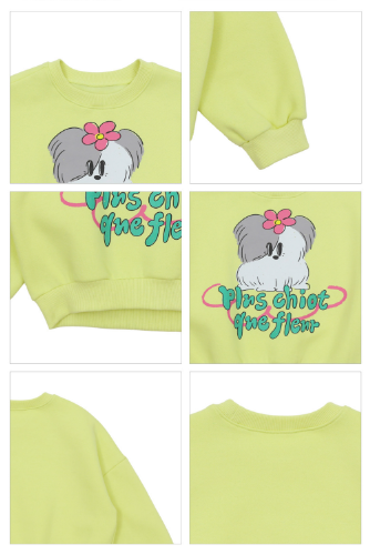 BEBEBEBE WINTER  Flower puppy sweatshirt