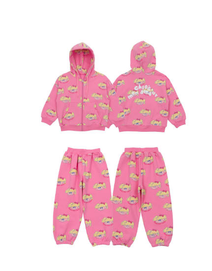 BEBEBEBE WINTER  Ribbon chloe training hoodie SET