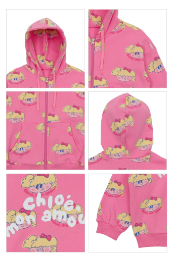 BEBEBEBE WINTER  Ribbon chloe training hoodie SET