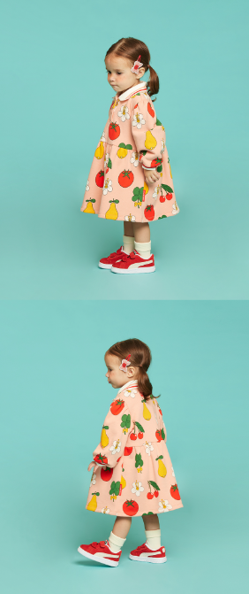 BEBE DE PINO All over fruits baby collar dress