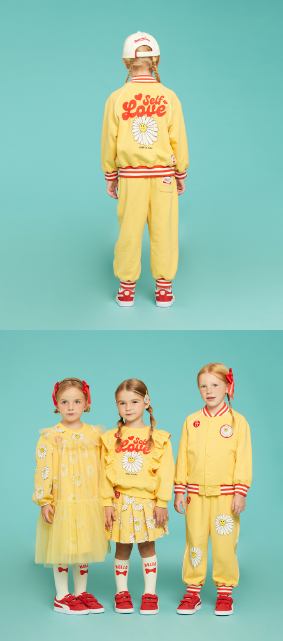 BEBE DE PINO Love daisy baseball raglan jacket