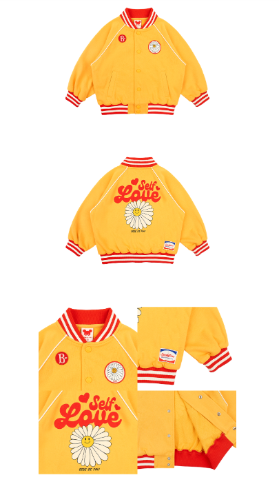 BEBE DE PINO Love daisy baseball raglan jacket