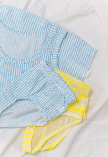 HEY A ! Boys Pin Striped Panties 2pcs Set