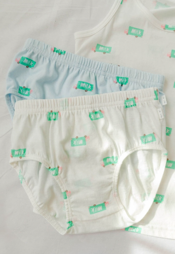 HEY A ! Boys Milk Truck Panties 2pcs Set