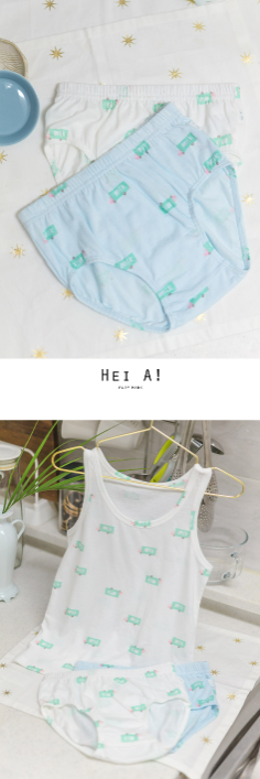 HEY A ! Boys Milk Truck Panties 2pcs Set