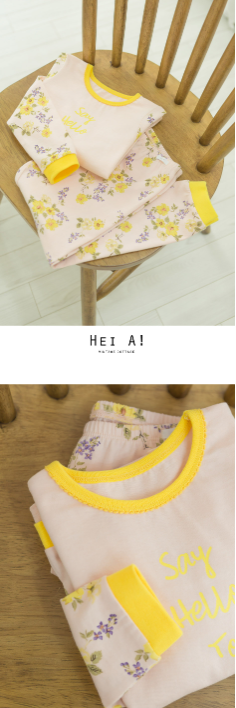 HEY A ! Girls Flower Dream Home wear 2pc set