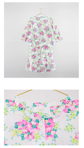 HEY A ! Dance Flower Pocket Pajama Set