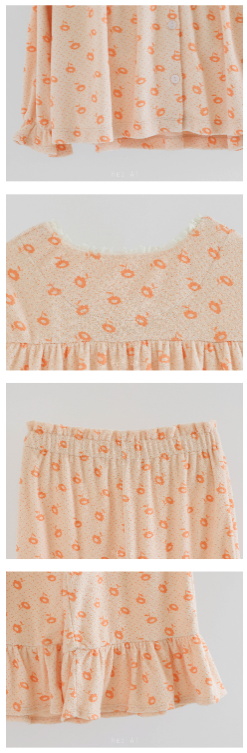 HEY A ! Retro Towel Flower Pajama Set