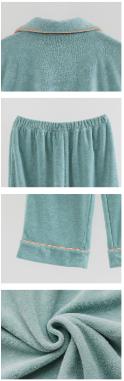 HEY A ! Mint Towel Pajama Set