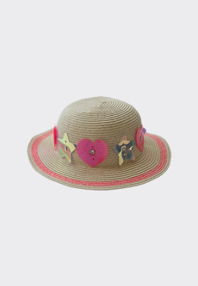 I LOVE J Summer star heart hat